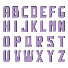 English alphabet fonts on a white background