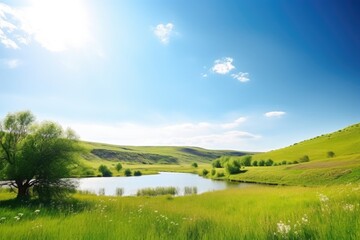 shot of a beautiful landscape in nature on a sunny day