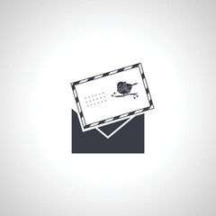 christmas letter icon. christmas envelope icon