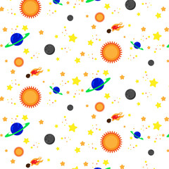 Space pattern - Without background
Pattern for a real astronaut. planets, stars and even asteroids. Everything to develop the imagination of a little star lord.