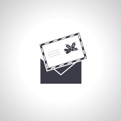 christmas letter icon. christmas envelope icon