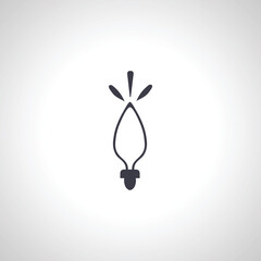Garland bulb isolated icon on white background