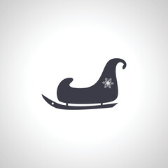 Christmas Sleigh Icon. santa sleigh isolated icon