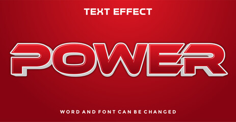 Editable text style effect - Power text vector files