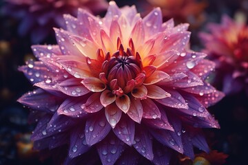 Gorgeous Flower with Dew Drops