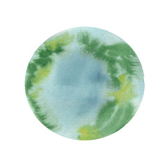 watercolor painted planets, solar system planets, isolated hand drawn pictures