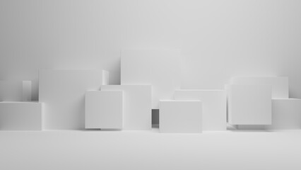 Abstract 3d cubes background. 3d rendering