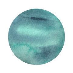 watercolor painted planets, solar system planets, isolated hand drawn pictures © Unig
