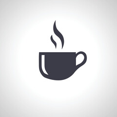 Coffee cup icon. hot drink isolated icon on white background