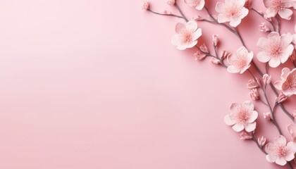 Fototapeta na wymiar pink cherry blossom for frame