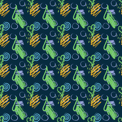 pattern of abstract spots drawn with pastel