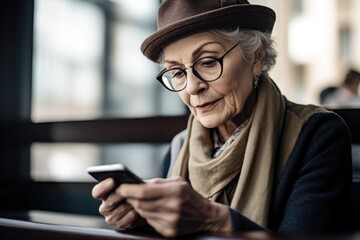 shot of a senior woman using her cellphone during a reading session at lunchtime