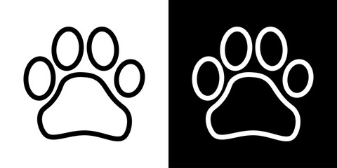 Paw dog or cat. Leg dog or cat. Simple illustration of puppy leg.