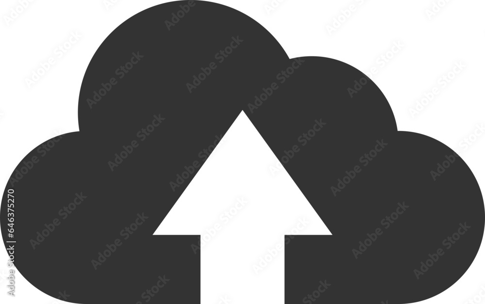 Poster technology icon vector cloud computing connection. big data global server. line design symbol.