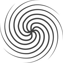 Abstract swirl set dynamic flow black white icon
