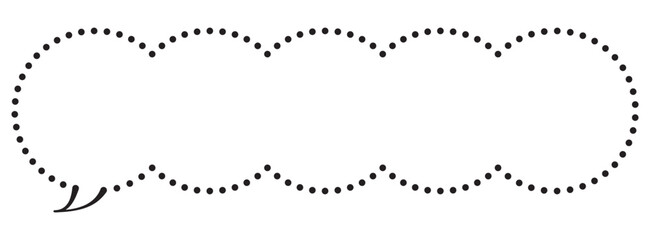 吹き出しのイラスト10【点線】