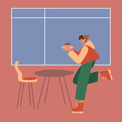 Coffeeshop Flat Illustrations