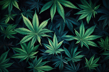 Cannabis - Marihuana - Hanf - Bätter - obrazy, fototapety, plakaty