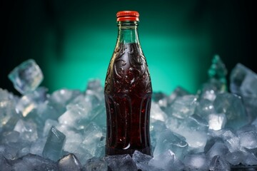 An ice cold bottle of carbonated soft drink, ready to quench your thirst