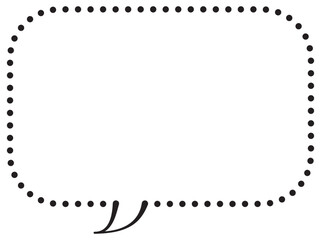 吹き出しのイラスト21【点線】