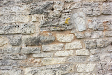 Antique stonework. Old brickwork wall. Old rock wall