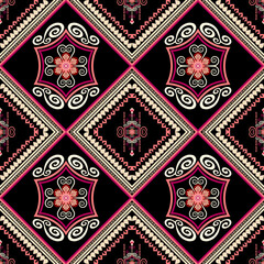 Seamless pattern with fantasy flowers, natural wallpaper, floral decoration curl illustration. Paisley print hand drawn elements.Geometric ethnic pattern seamless flower color