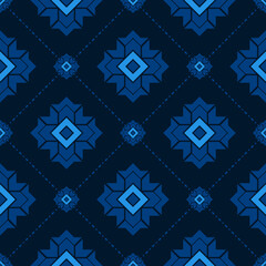 Seamless pattern with fantasy flowers, natural wallpaper, floral decoration curl illustration. Paisley print hand drawn elements.Geometric ethnic pattern seamless flower color