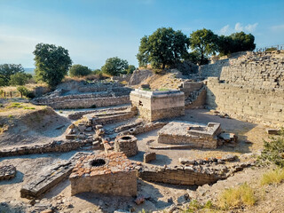 Photo of the ruins of the city of Troy in Turkey