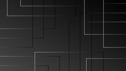 black and white Modern Dark Blue futuristic geometric background. Futuristic hi-technology concept. Horizontal banner template. Suit for cover, banner, brochure, corporate, poster,