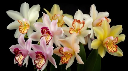 Stunning Elegance Cymbidium Orchid - Orchid Splendor in Exquisite Detail