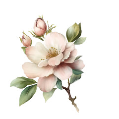 Floral branch for creating greeting cards. For wedding invitations, holiday cards and other design