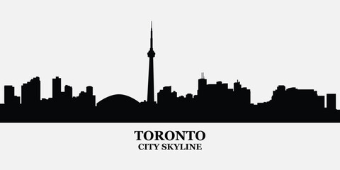 Toronto city skyline silhouette