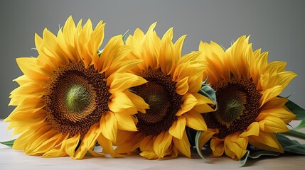 Vibrant Beauty Common Sunflower (Helianthus annuus) - Nature's Sunbursts in Full Bloom