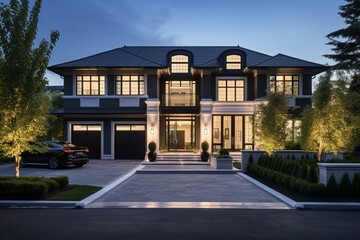 Luxury suburban home in Toronto. Generative AI
