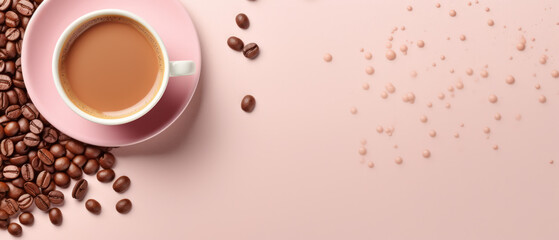 Obraz premium International Coffee Day: Flat Lay Concept - Banner