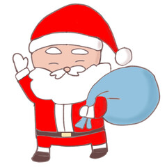 Santa Claus is ready to deliver gifts on Christmas Day.