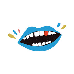 illustration of a mouth - cartoon vector