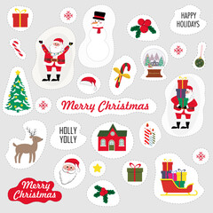 Christmas icons vector symbols illustration. Merry Christmas