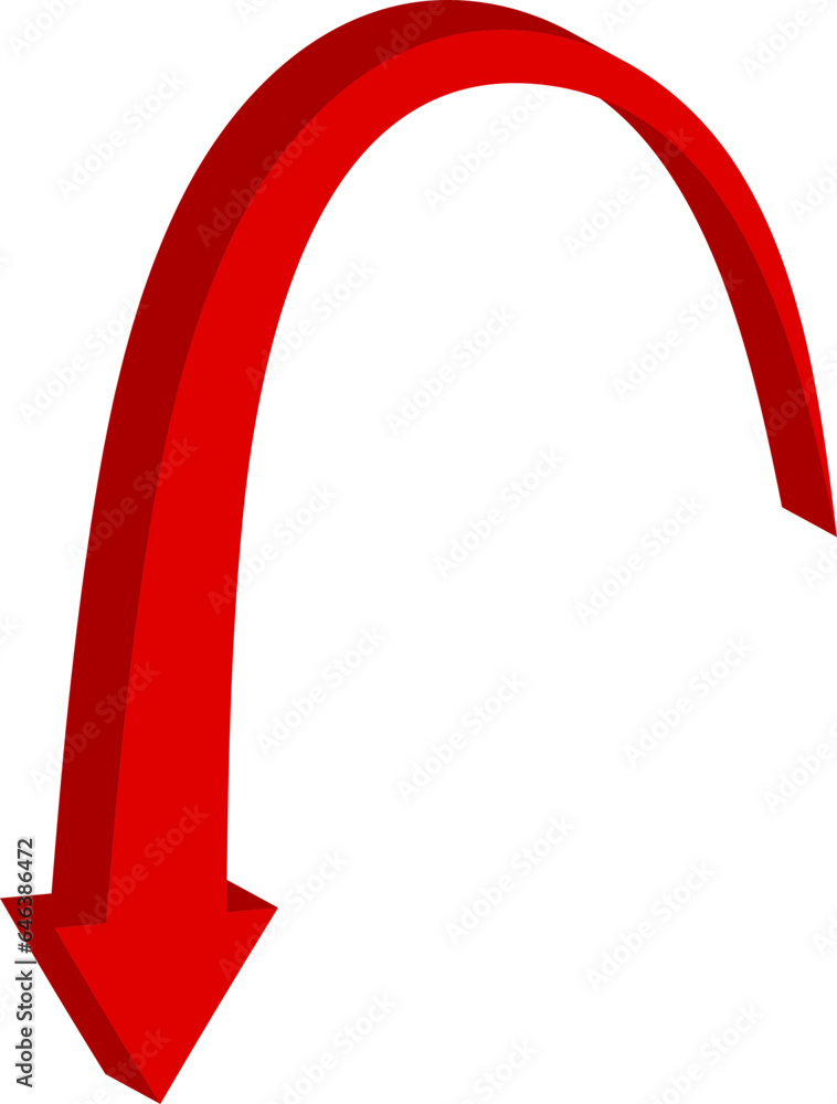 Poster red arrow icon indicating different direction. a set icons isolated on a white background for websit