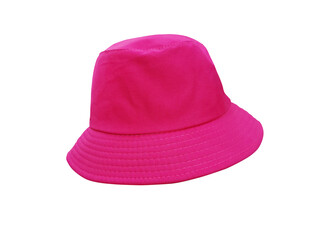 Pink bucket hat isolated PNG transparent