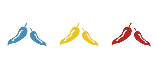 hot pepper icon on white background, vector illustration