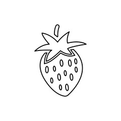 Strawberry icon on a white background, vector illustration