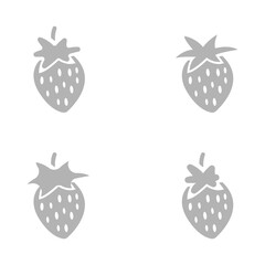 Strawberry icon on a white background, vector illustration