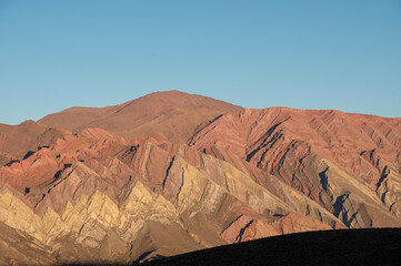Serran&iacute;a de Hornocal, the hill of the fourteen colors in the Quebrada de Humahuaca, Jujuy, Argentina.