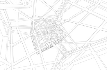 Architectural background. Cube lattice construction