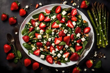 Strawberry and feta salad