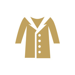 fur coat icon on a white background, vector illustration