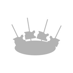 Fototapeta premium icon of a piece of cheese on a white background, vector illustration