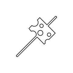 icon of a piece of cheese on a white background, vector illustration