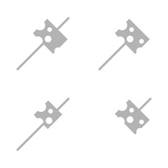 icon of a piece of cheese on a white background, vector illustration